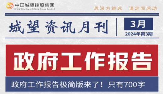 城望資訊3月刊丨政府工作報告；進(jìn)一步推動一攬子化債方案落地；超長期特別國債將投向這些重點(diǎn)領(lǐng)域